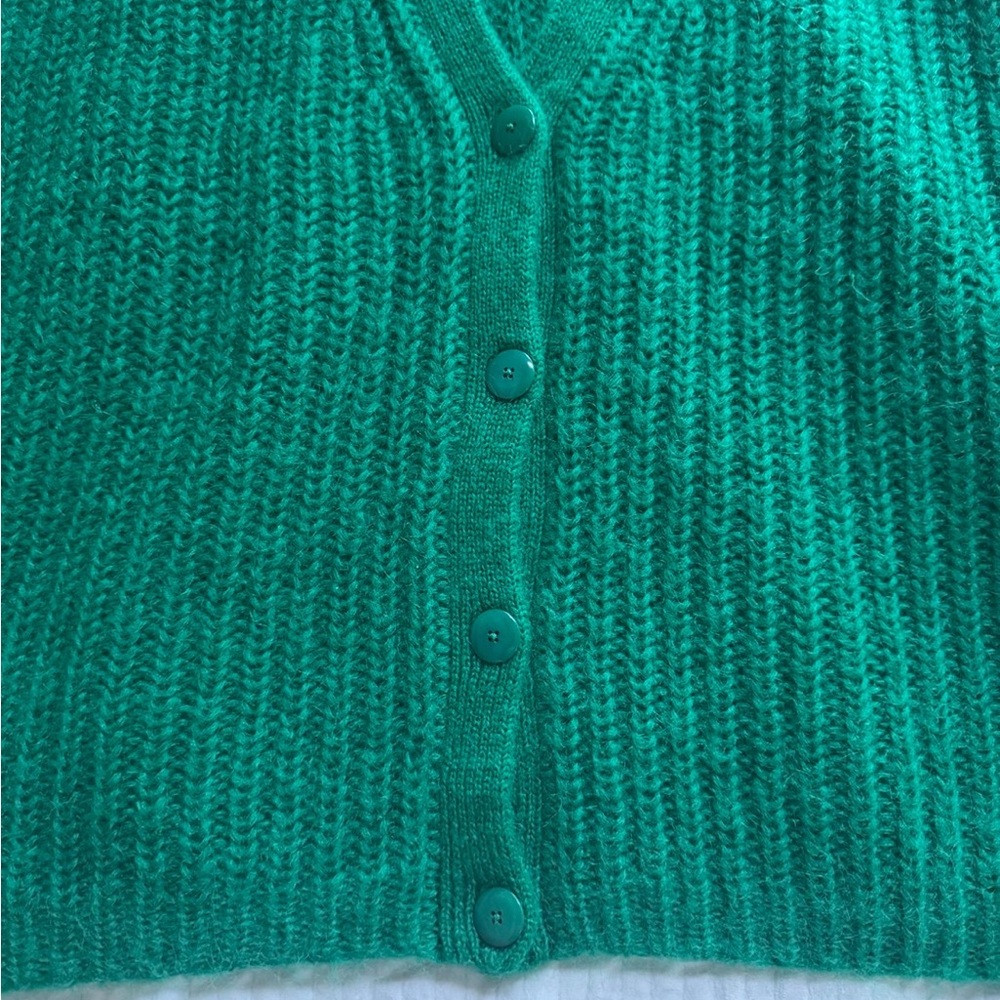 Sezane Achille Jumper in bright green Women’s Cardigan Sweater size XL - Picture 3 of 7